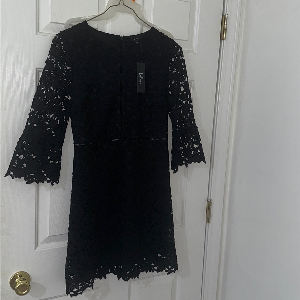 Lulu Black cortchet Dress